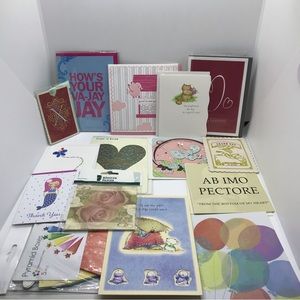 Lot Of 10 Greeting Cards Valentine And Thank You